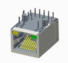 RJ45 Connector with transformer Gigabit, with POE, short body