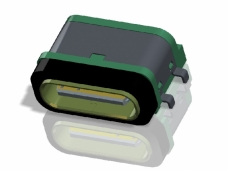 防水USB TYPE-C连接器，沉板式6PIN，SMT脚