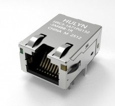 Single port RJ45 socket with gigabit transformer, equipped with POE, H=11.5mm